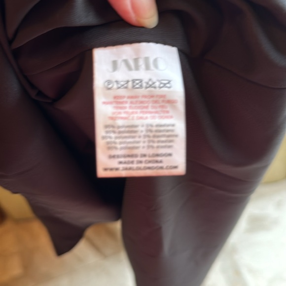 Jarlo formal/cocktail black dress size 8 spaghetti strap tie back with train - Picture 11 of 12